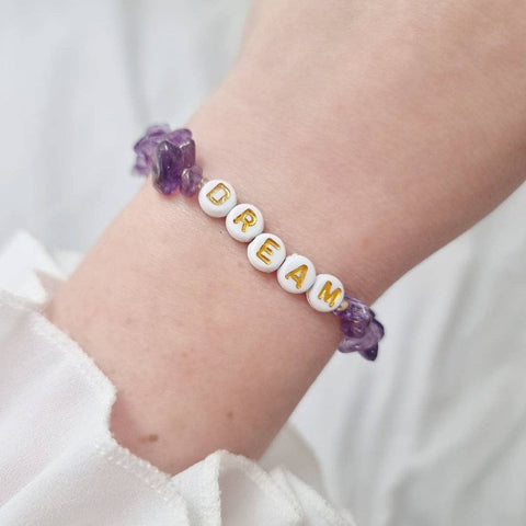 AMETHYST CRYSTAL FRIENDSHIP BRACELET - DREAM - CALM, CLARITY, HEALING