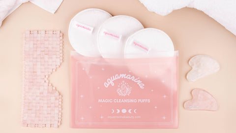 MAGIC CLEANSING PUFFS • SET OF 3 IN POUCH