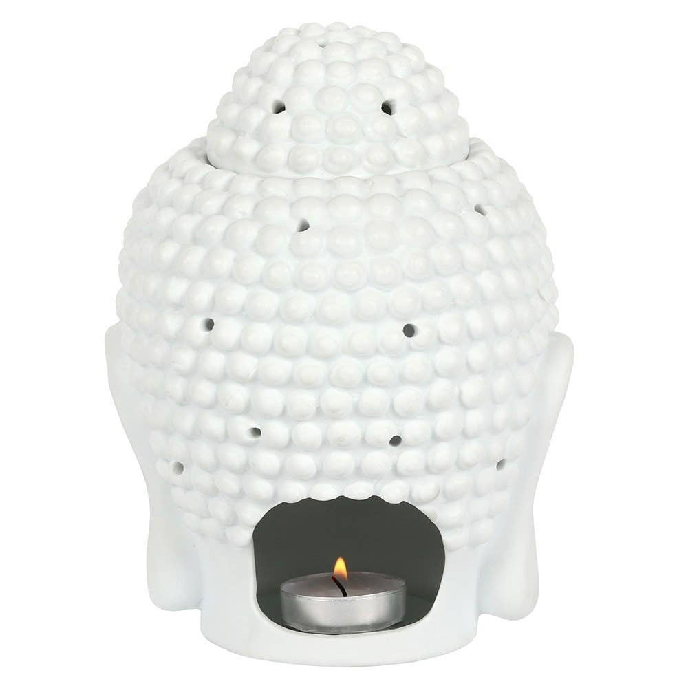 LARGE WHITE BUDDHA OIL BURNER AND WAX WARMER