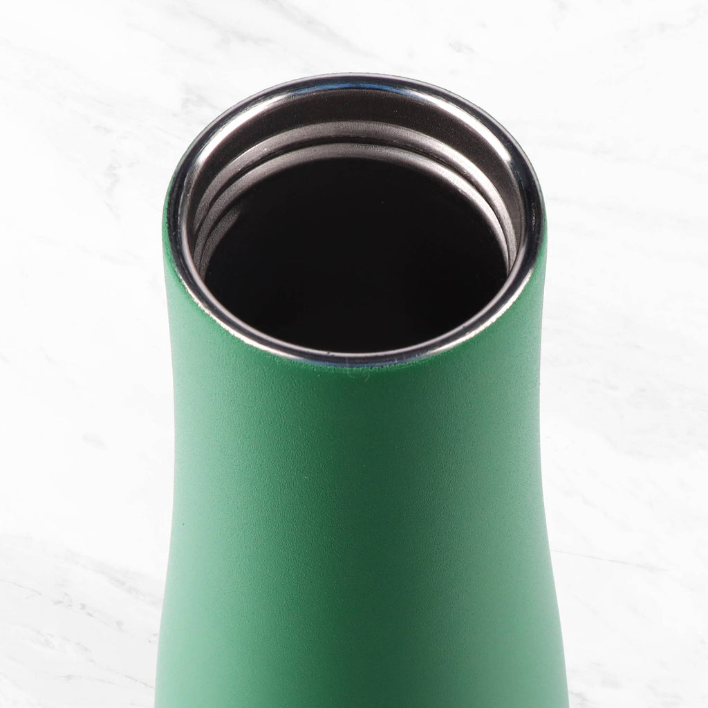 BALI INSULATED WATER BOTTLE WITH CORK LID: GREEN