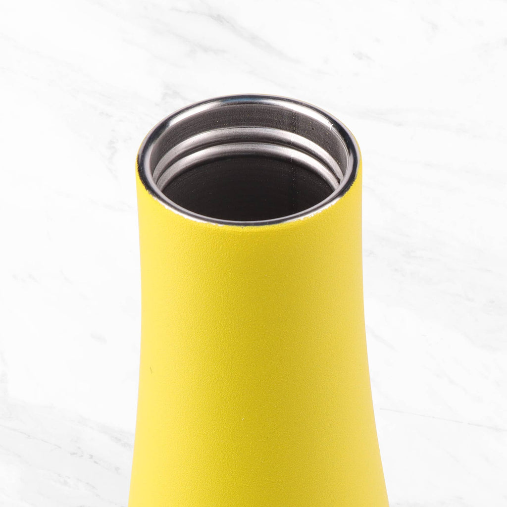 BALI INSULATED WATER BOTTLE WITH CORK LID: YELLOW