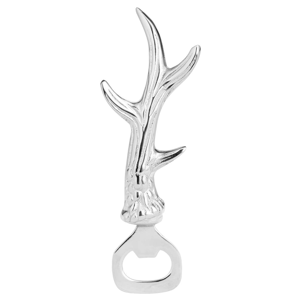 SILVER NICKEL ANTLER BOTTLE OPENER