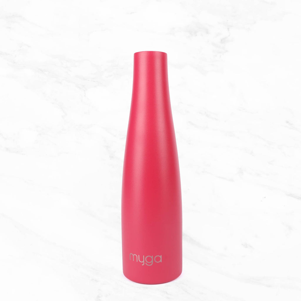 BALI INSULATED WATER BOTTLE WITH CORK LID: PINK