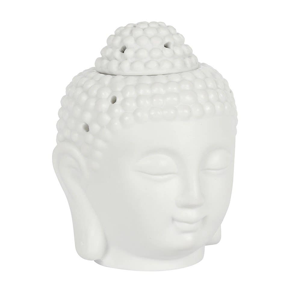 WHITE UDDHA HEAD OIL BURNER AND WAX WARMER