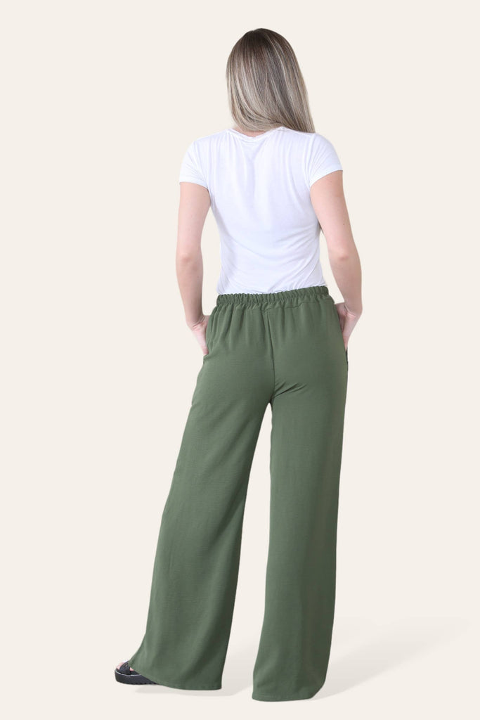 ELONGATED PALAZZO WIDE STRAIGHT LEG TROUSERS : LILAC