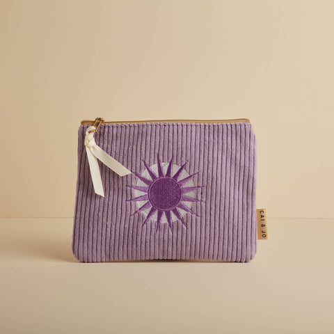 CORDUROY POUCH IN LAVENDER