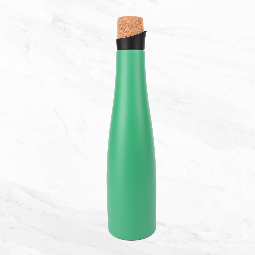 BALI INSULATED WATER BOTTLE WITH CORK LID: PINK