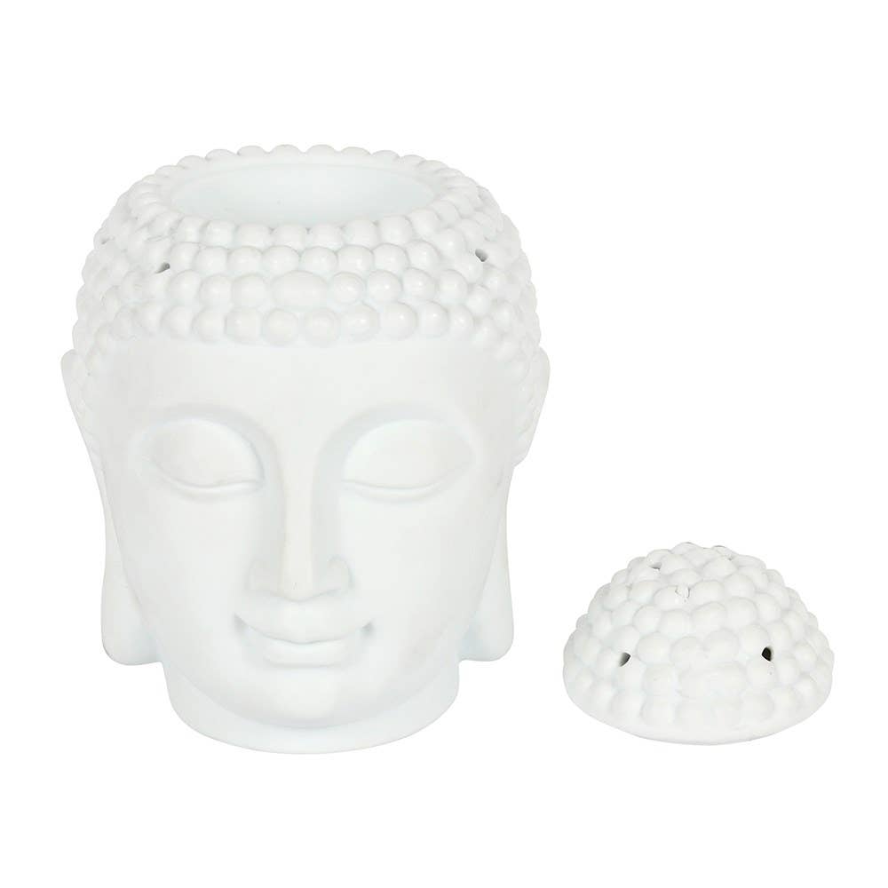 LARGE WHITE BUDDHA OIL BURNER AND WAX WARMER