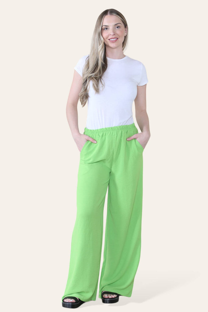 ELONGATED PALAZZO WIDE STRAIGHT LEG TROUSERS : LILAC