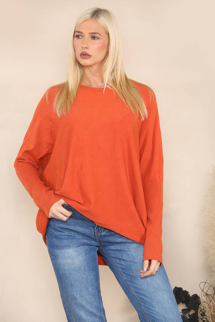 DROPPED HEM RELAXED JUMPER BLUE