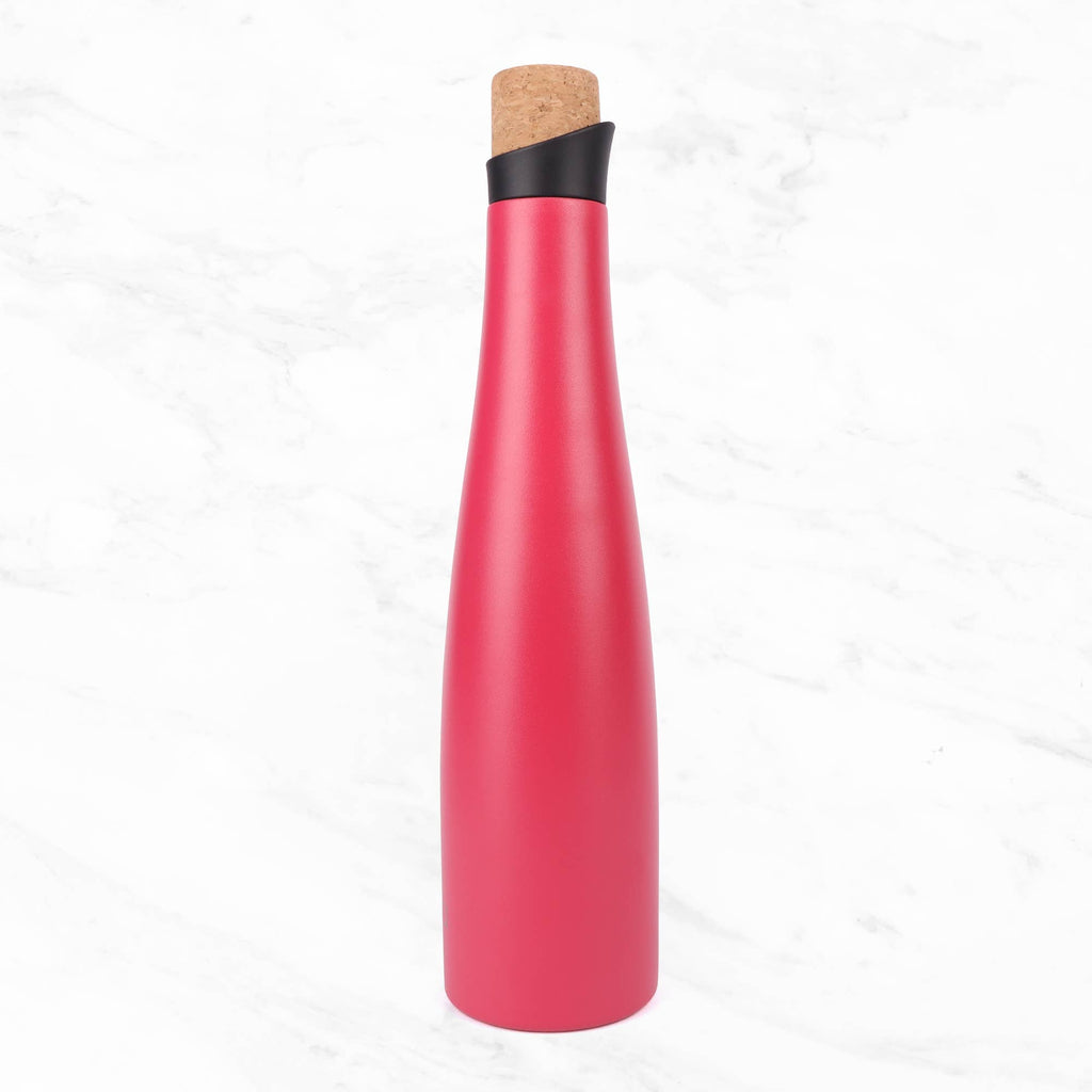 BALI INSULATED WATER BOTTLE WITH CORK LID: GREEN