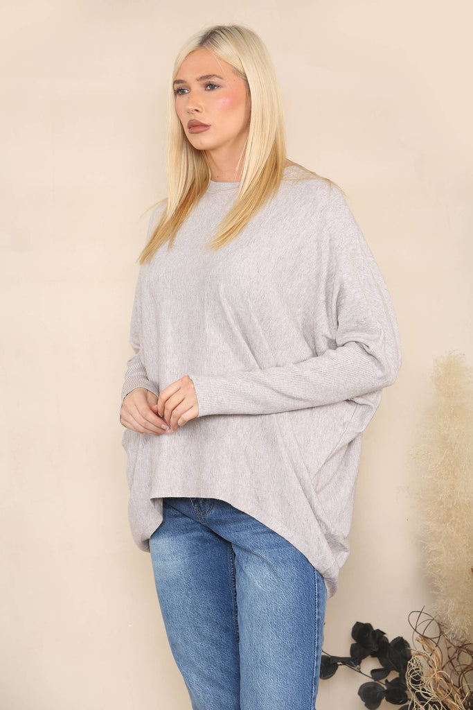 DROPPED HEM RELAXED JUMPER BLUE