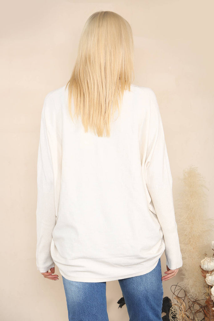 DROPPED HEM RELAXED JUMPER BLUE