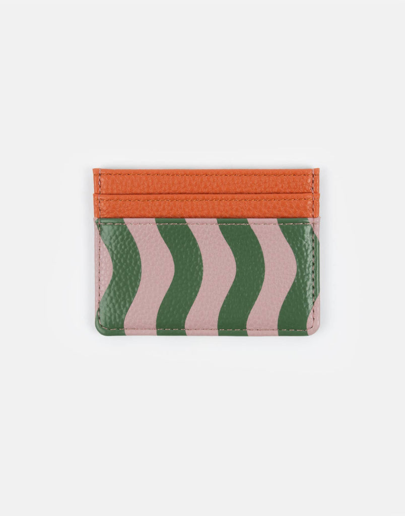 LILAC/GREEN WAVE PRINT CARDHOLDER