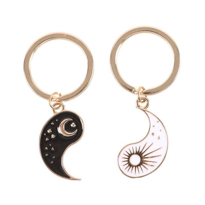 PAIR OF YIN YANG BEST FRIEND KEYRINGS