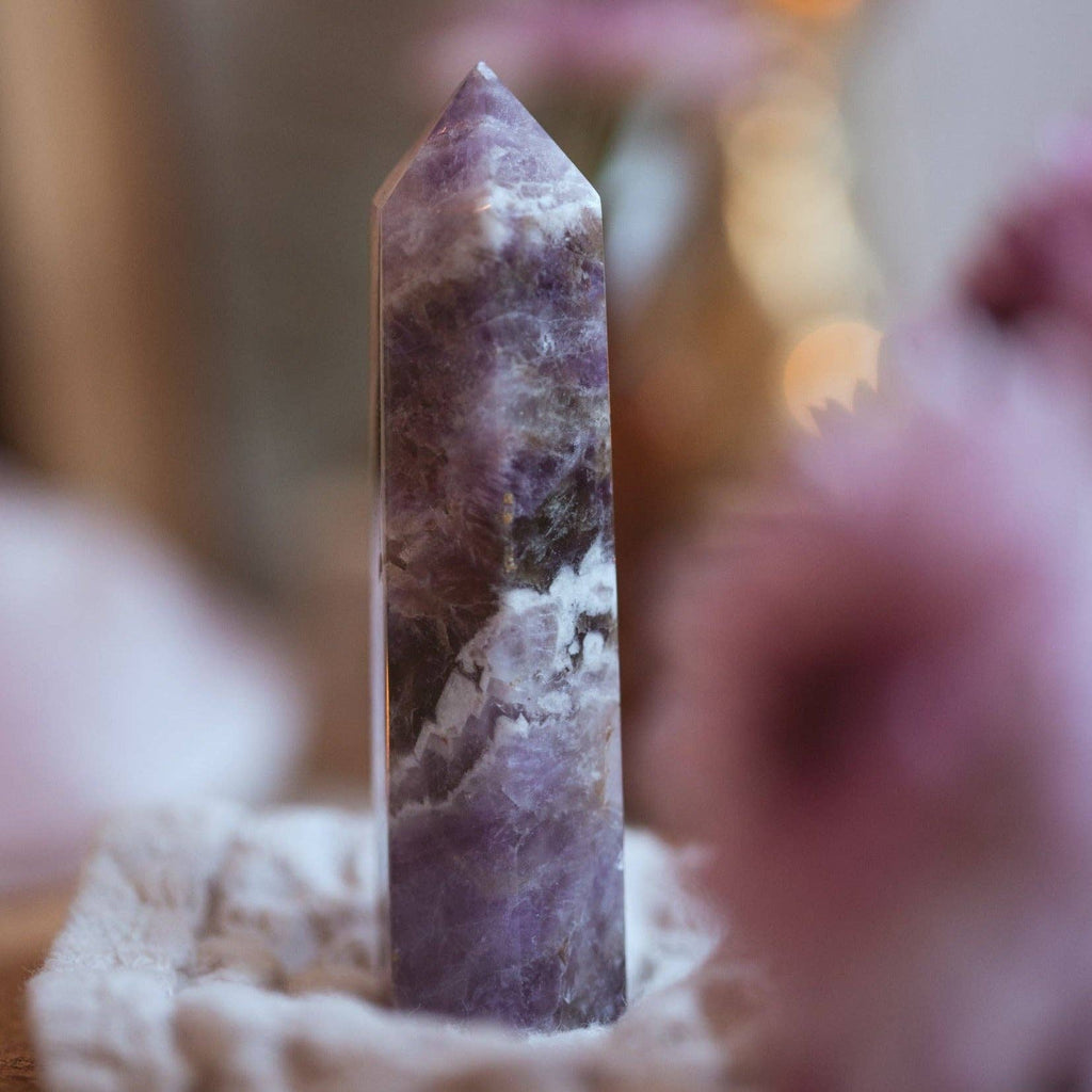 AMETHYST CRYSTAL HEALING TOWER POINT