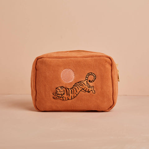 CORDUROY MAKEUP BAG IN DUSTY PINK