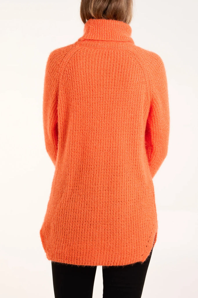 ROLL NECK SOFT TOUCH JUMPER - ORANGE