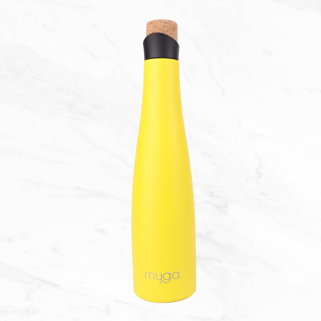 BALI INSULATED WATER BOTTLE WITH CORK LID: PINK