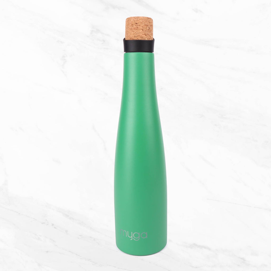 BALI INSULATED WATER BOTTLE WITH CORK LID: PINK