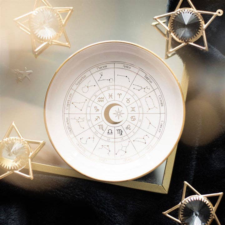 OFF WHITE ASTROLOGY WHEEL TRINKET DISH