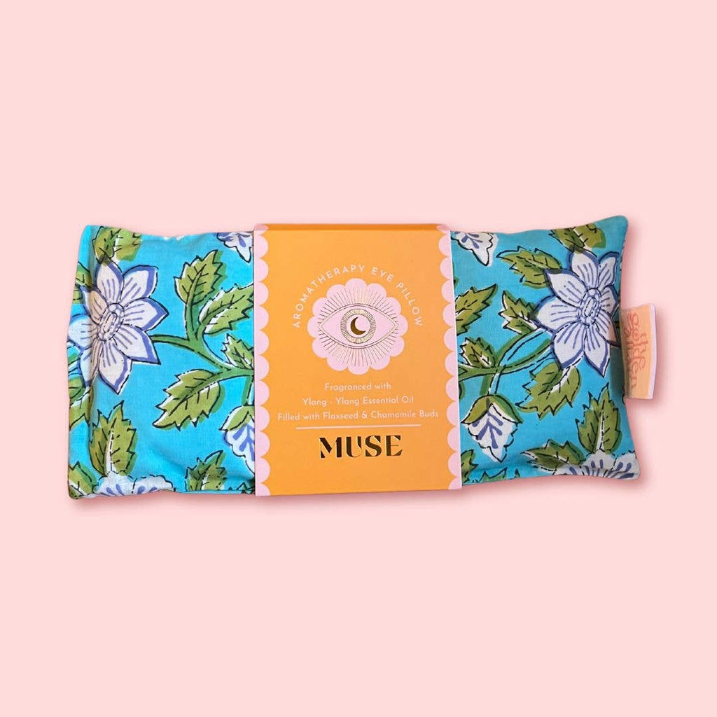 EYE PILLOW AROMATHERAPY | INDIAN BLOCK PRINT | CHAMOMILE: PINK PAISLEY