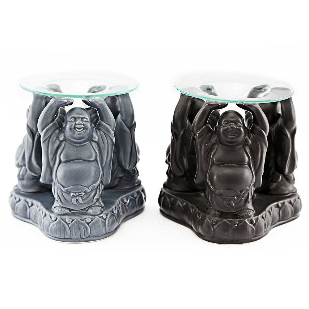 HAPPY BUDDHA GLASS OIL BURNER