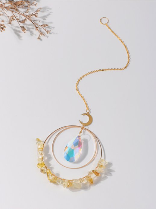 ROUND SUNCATCHER CRYSTAL RAINBOW PRISMS: TURQUOISE