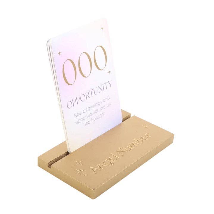 ANGEL NUMBER AFFIRMATION CARDS WITH WOODEN STAND