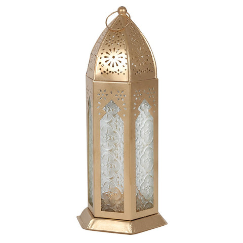 GOLD KASBAH DECORATIVE LANTERN 29CM