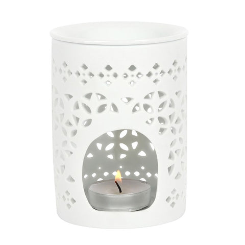 WHITE MATTE CUT OUT OIL BURNER